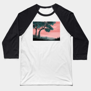 Tropical Trees Landscape in Nature Baseball T-Shirt